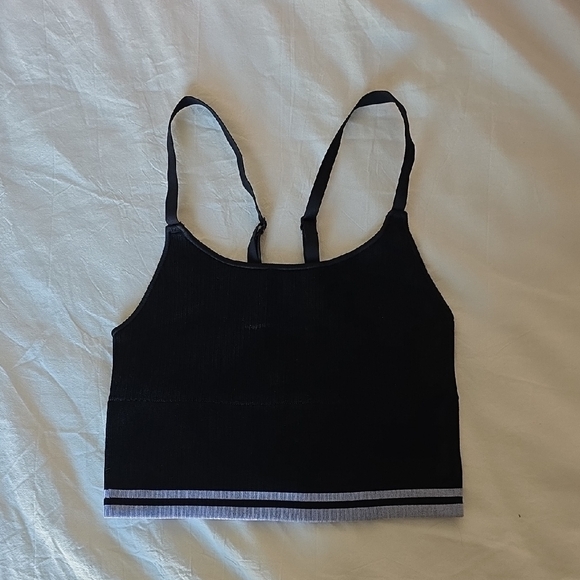 PINK Victoria's Secret Tops - Victoria's Secret PINK Black Ribbed Top